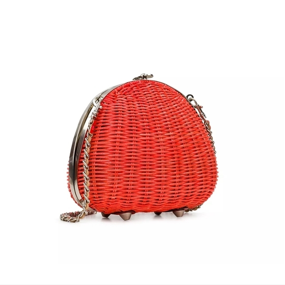 Patricia Nash Papaya Melfi Oval Clam Bag Women's Handbags - Picture 2 of 8